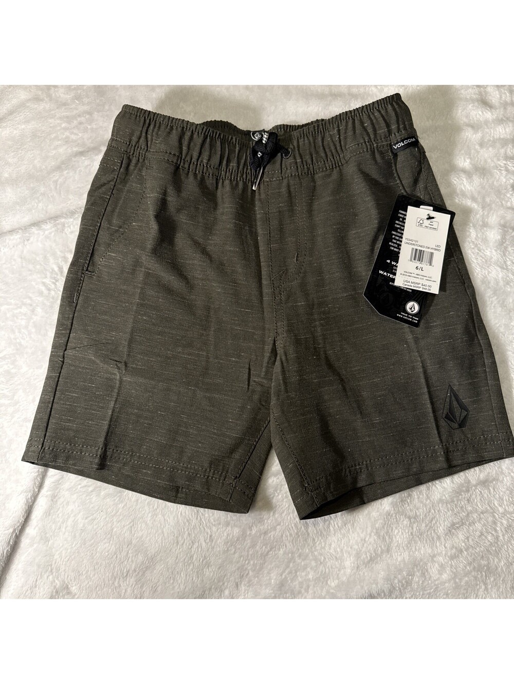 Volcom Boys Hybrid Shorts Size 6Elastic Waist Drawstring NWT Performance (2020)